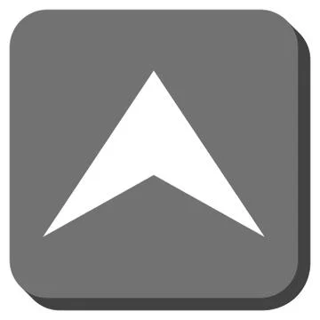 Arrowhead Up Rounded Square Vector Icon Stock Illustration