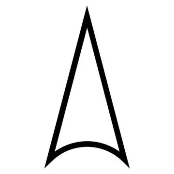 Arrowhead Up Stroke Vector Icon Stock Illustration