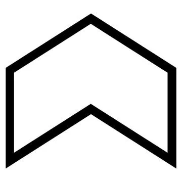 Arrowhead Up Stroke Vector Icon Stock Illustration