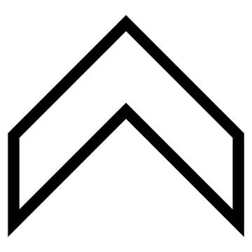 Arrowhead Up Thin Line Vector Icon Stock Illustration