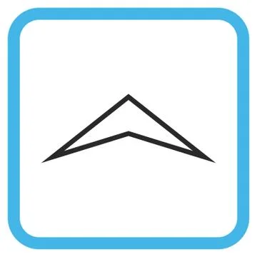 Arrowhead Up Vector Icon In a Frame Illustrazione stock