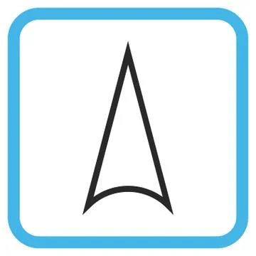 Arrowhead Up Vector Icon In a Frame Illustrazione stock