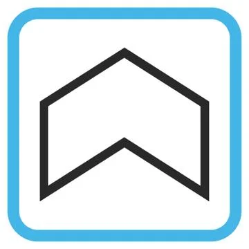 Arrowhead Up Vector Icon In a Frame Stock Illustration