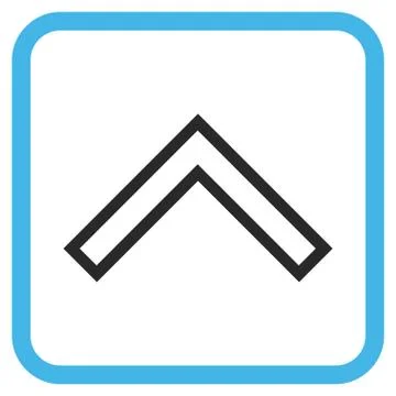 Arrowhead Up Vector Icon In a Frame Stock Illustration