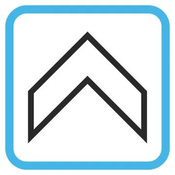 Arrowhead Up Vector Icon In a Frame Stock Illustration