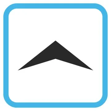 Arrowhead Up Vector Icon In a Frame Stock Illustration