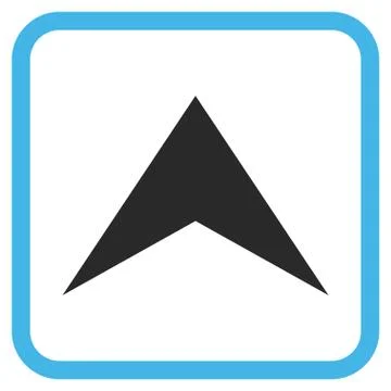 Arrowhead Up Vector Icon In a Frame Stock Illustration