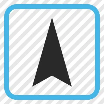 Arrowhead Up Vector Icon In a Frame Stock Illustration