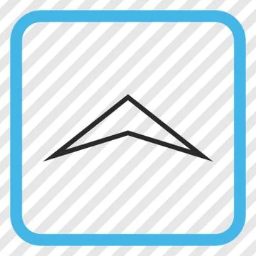 Arrowhead Up Vector Icon In a Frame Stock Illustration