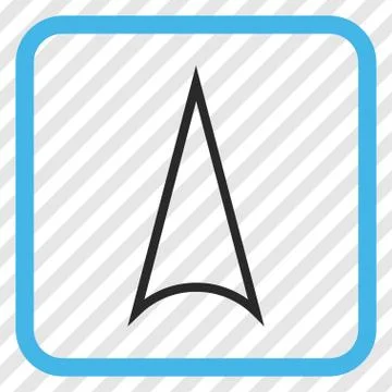 Arrowhead Up Vector Icon In a Frame Stock Illustration