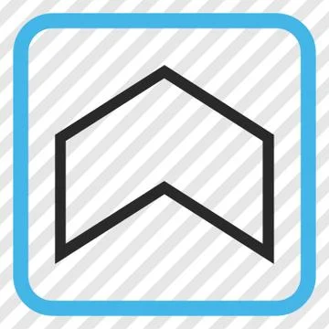 Arrowhead Up Vector Icon In a Frame Stock Illustration