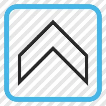 Arrowhead Up Vector Icon In a Frame Stock Illustration