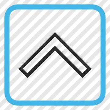 Arrowhead Up Vector Icon In a Frame Stock Illustration
