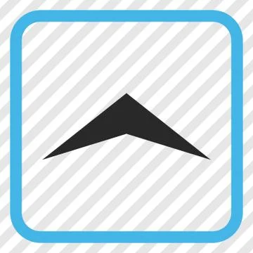Arrowhead Up Vector Icon In a Frame Stock Illustration