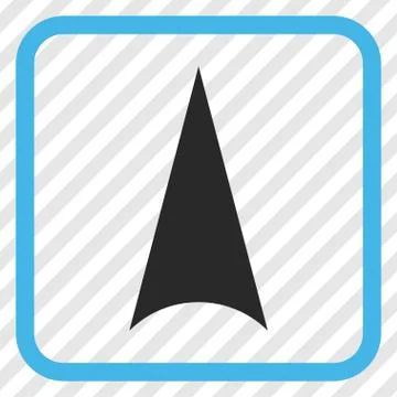 Arrowhead Up Vector Icon In a Frame Stock Illustration