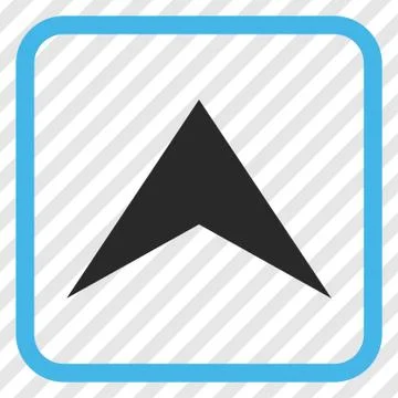 Arrowhead Up Vector Icon In a Frame Illustrazione stock