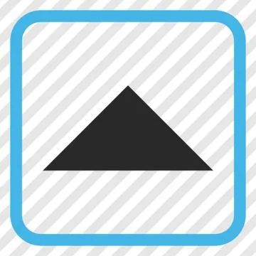 Arrowhead Up Vector Icon In a Frame Stock Illustration
