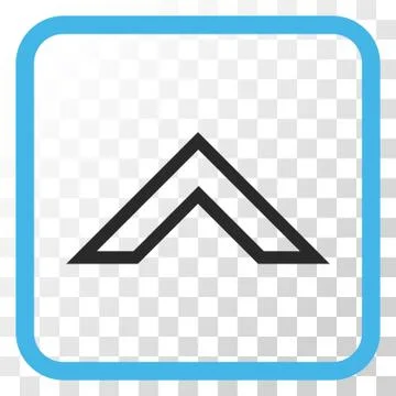 Arrowhead Up Vector Icon In a Frame Stock Illustration
