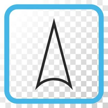 Arrowhead Up Vector Icon In a Frame Stock Illustration