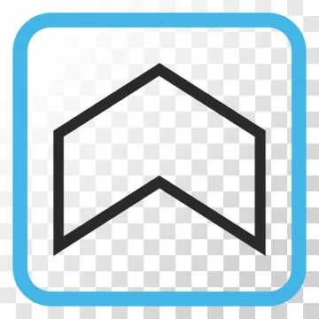 Arrowhead Up Vector Icon In a Frame Stock Illustration