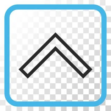 Arrowhead Up Vector Icon In a Frame Stock Illustration