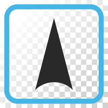 Arrowhead Up Vector Icon In a Frame Illustrazione stock
