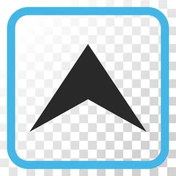 Arrowhead Up Vector Icon In a Frame Stock Illustration