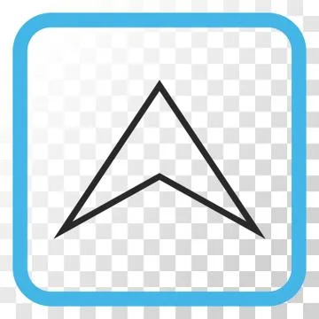Arrowhead Up Vector Icon In a Frame Illustrazione stock