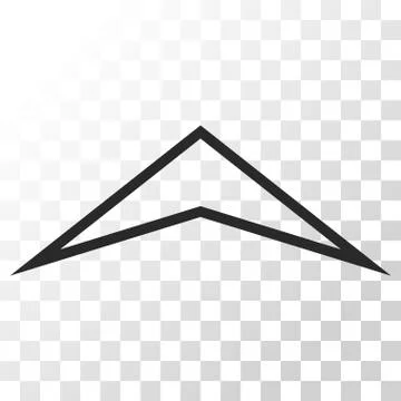 Arrowhead Up Vector Icon Stock Illustration