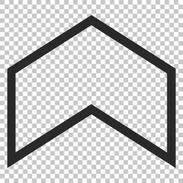 Arrowhead Up Vector Icon Stock Illustration