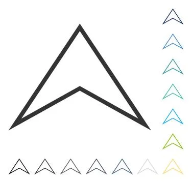 Arrowhead Up Vector Icon Stock Illustration