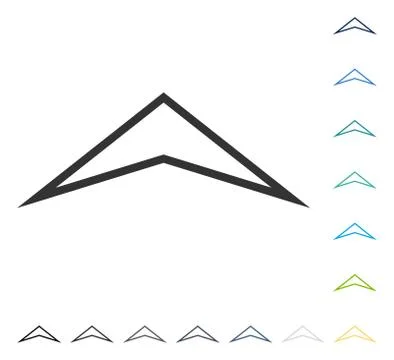 Arrowhead Up Vector Icon Stock Illustration
