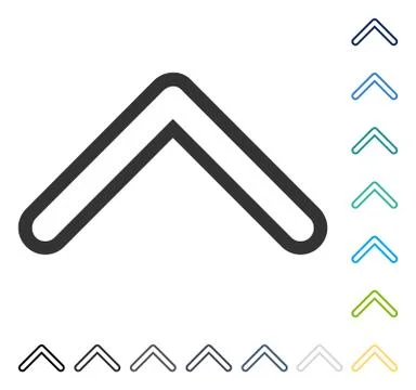 Arrowhead Up Vector Icon Stock Illustration