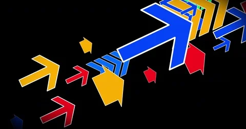 Arrows in 2D animation | Stock Video | Pond5