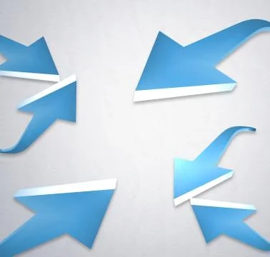Arrows 3d blue grey backgorund Illustrazione stock