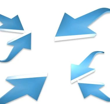 Arrows 3d blue Stock Illustration