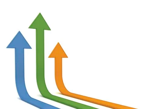 Arrows 3D illustration Stock Illustration
