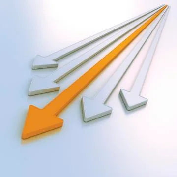 Arrows 3D illustration Illustrazione stock