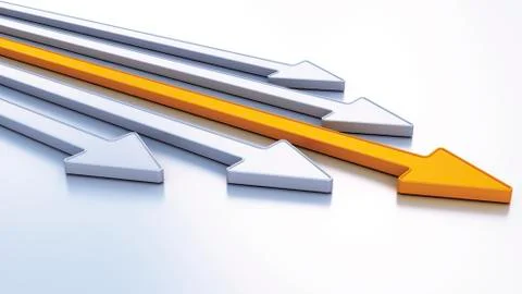 Arrows 3D illustration Illustrazione stock