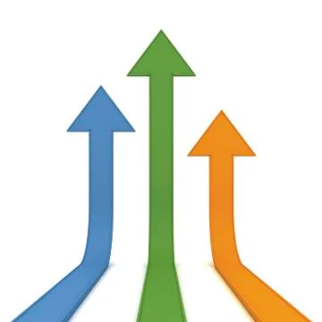 Arrows 3D illustration Illustrazione stock