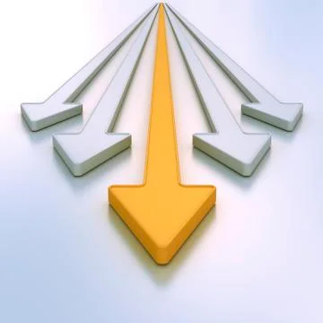 Arrows 3D illustration Illustrazione stock