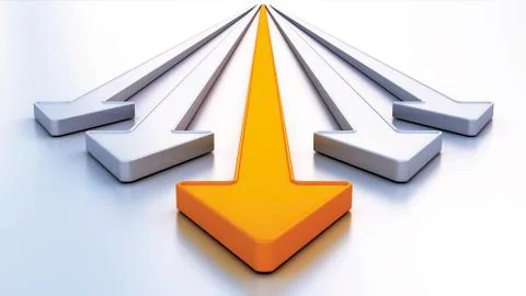 Arrows 3D illustration Illustrazione stock