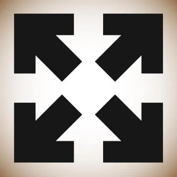 Arrows in 4 direction - Resize, align, maximize concept icon Stock Illustration