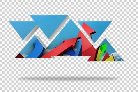 Arrows on abstract screen Stock Photos