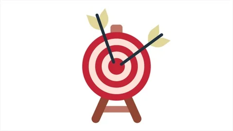 Arrows aimed towards the target, animation motion graphics Stock Footage 328506659