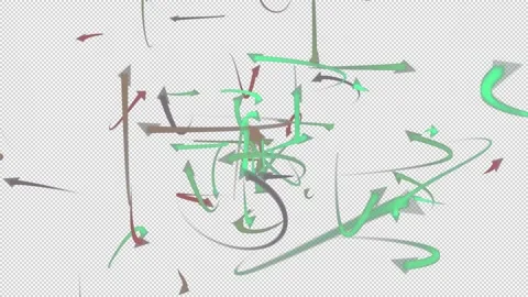 Arrows on alpha channel 3d Vidéo 149011364