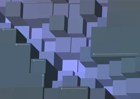 Arrows and cubes Stock Illustration