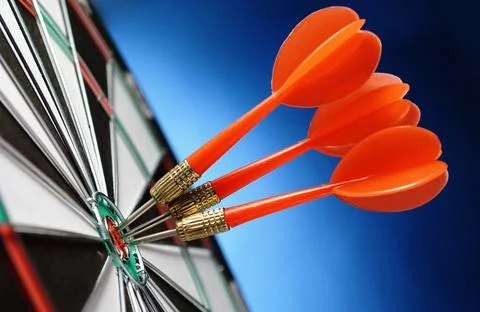 Arrows and darts target Stock Photos