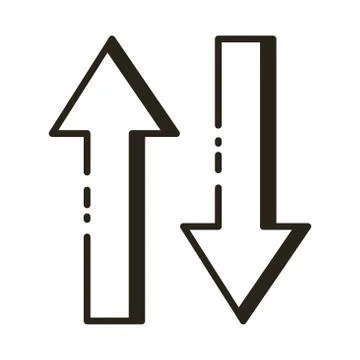 Arrows up and down direction line style icon イラスト素材
