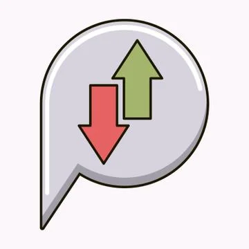 Arrows up and down isolated icon Stock Illustration
